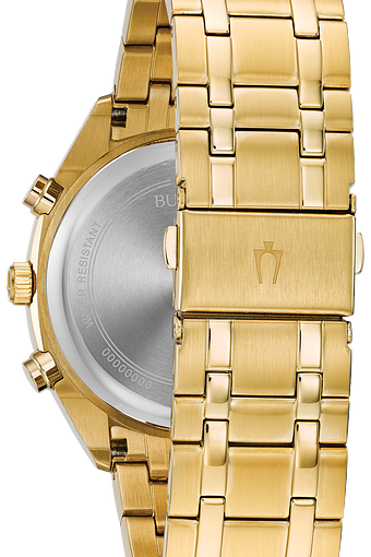 bulova gold tone men's watch