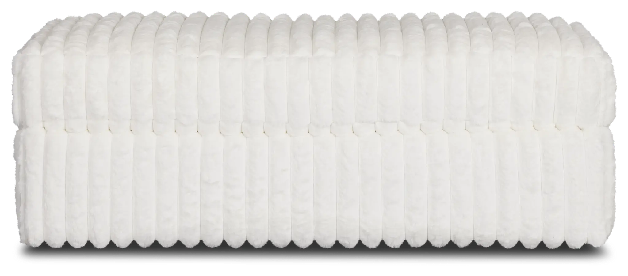 Teddy White Fabric Ottoman Teddy White Fabric Ottoman