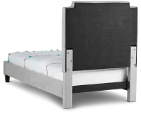 Whitney Light Gray Uph Platform Bed