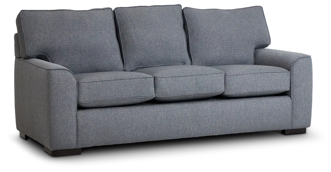 Austin Blue Fabric Memory Foam Sleeper Austin Blue Fabric Memory Foam Sleeper