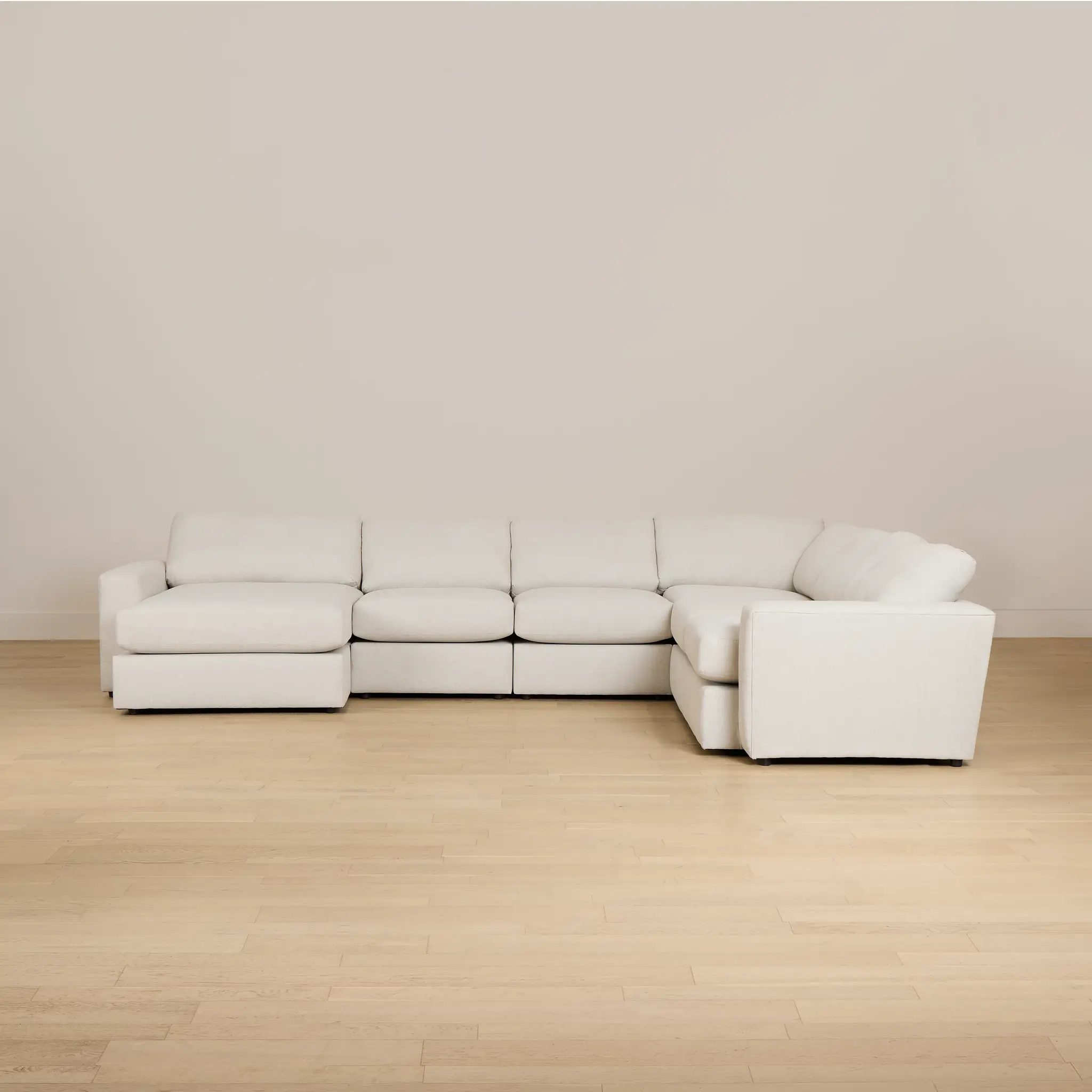 Brantley Light Beige Fabric Large Left Chaise Sectional Brantley Light Beige Fabric Large Left Chaise Sectional