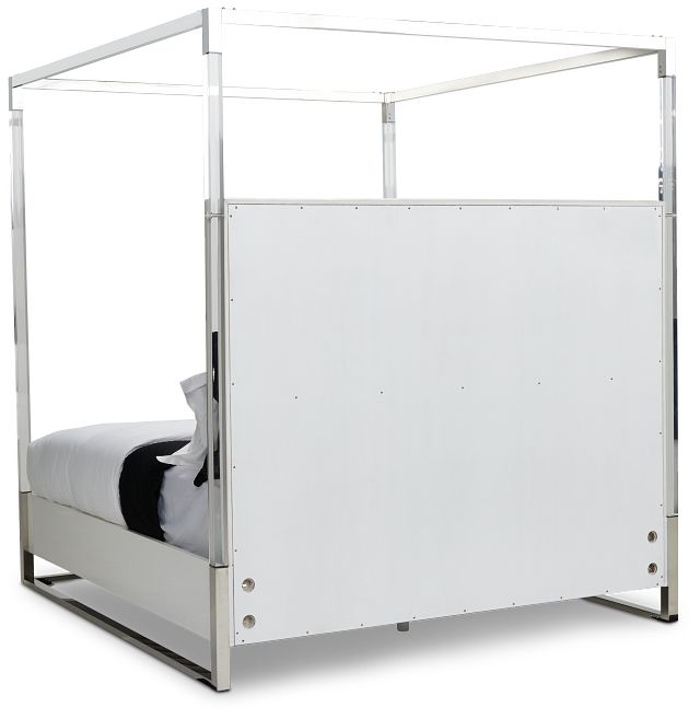 Miami White Uph Canopy Bed