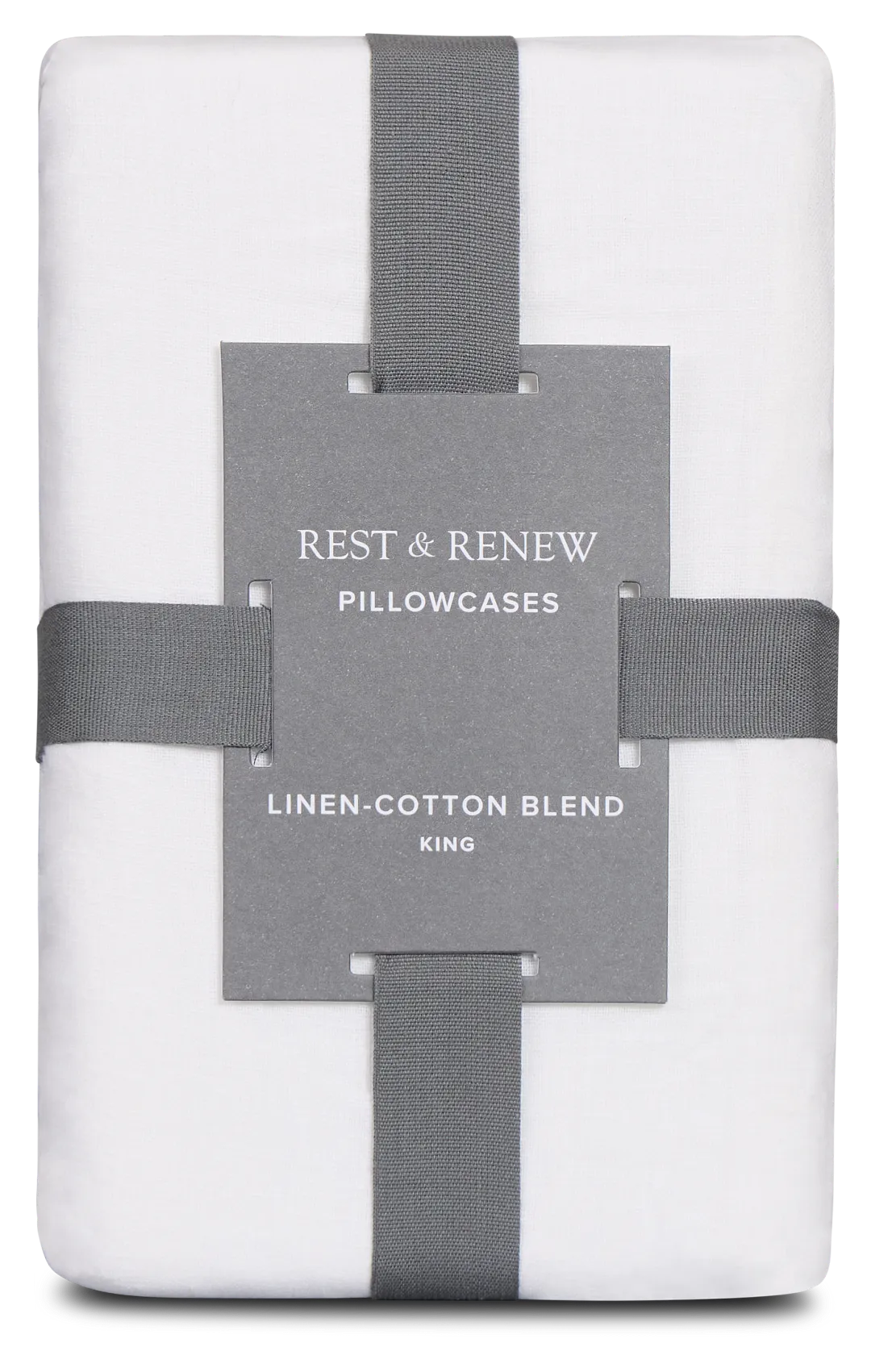 Rest & Renew Linen Blend White Set Of 2 Pillowcases