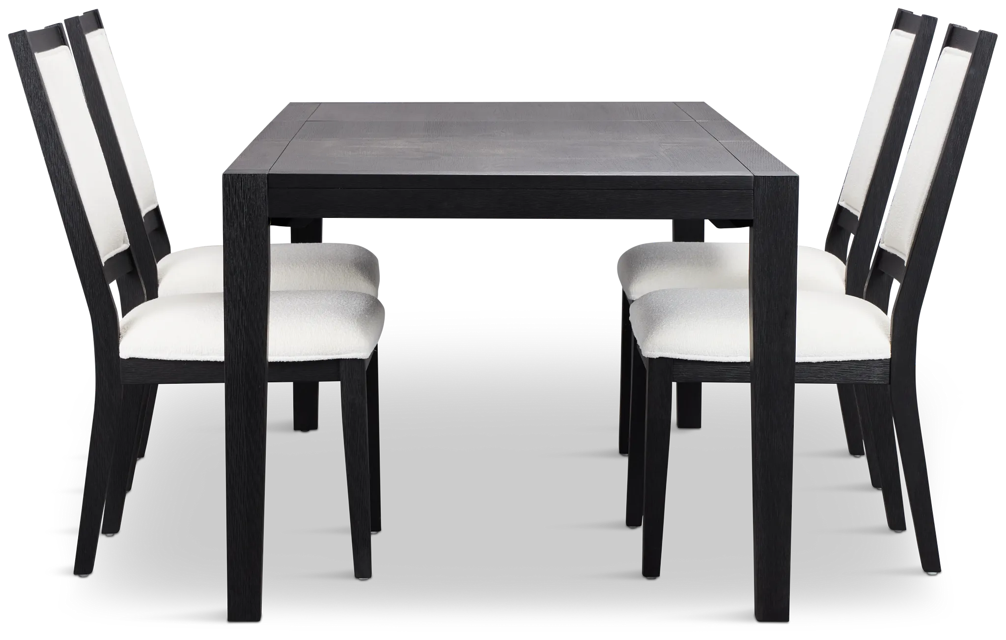 Alden Black Rect Table & 4 Chairs