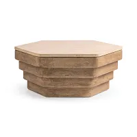 Rows Light Tone Wood Coffee Table