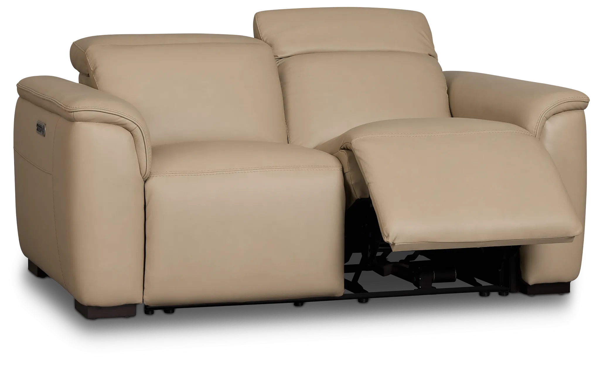 Flexsteel Brodie Taupe Lthr/vinyl Power Reclining Loveseat