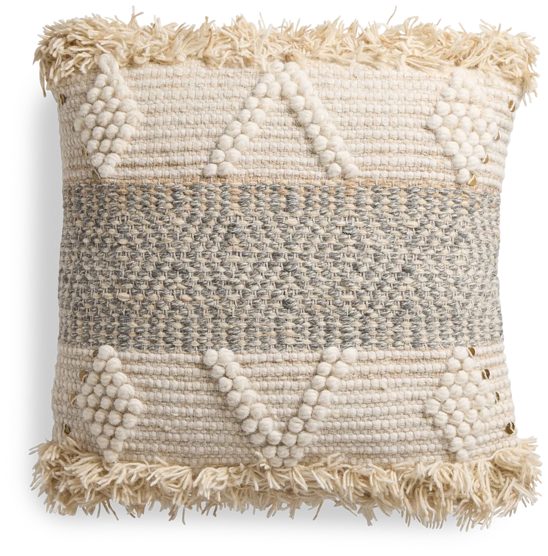 Atari Gray Accent Pillow