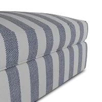 Siesta Sea Lane Dark Blue Fabric Ottoman