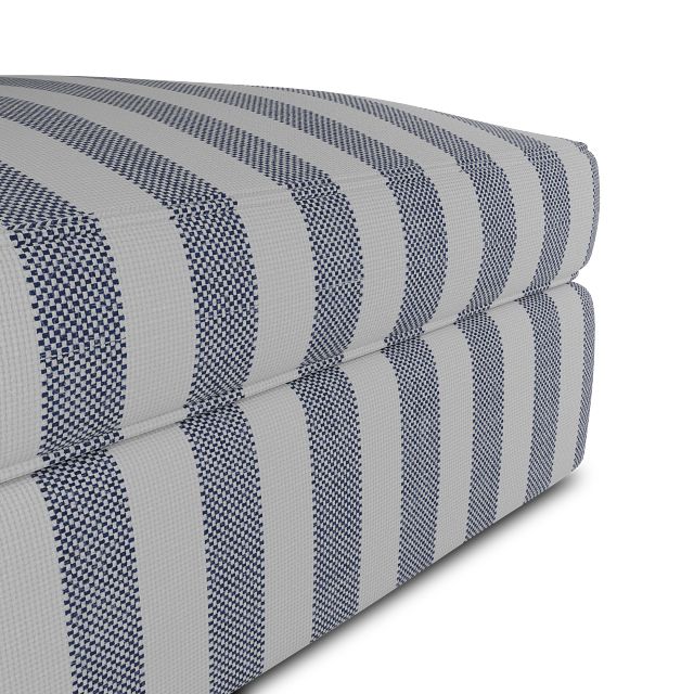 Siesta Sea Lane Dark Blue Fabric Ottoman