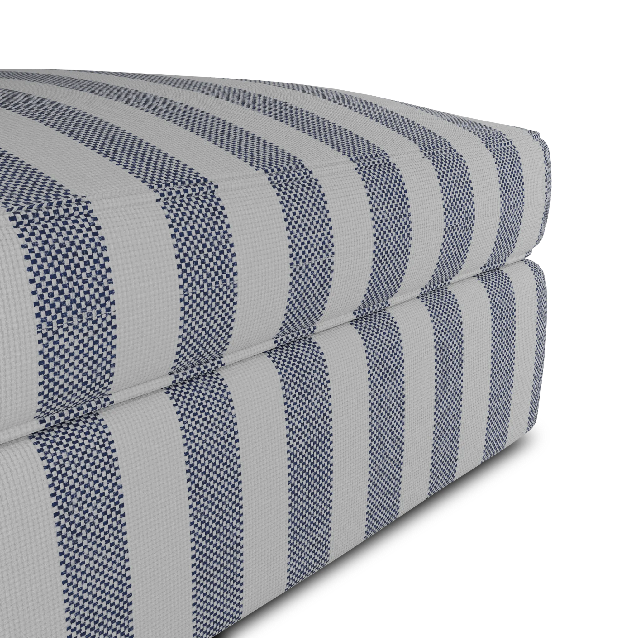 Siesta Sea Lane Dark Blue Fabric Ottoman