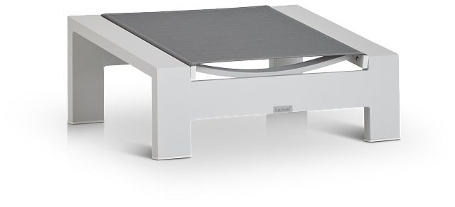 Linear White Ledge Pool Ottoman