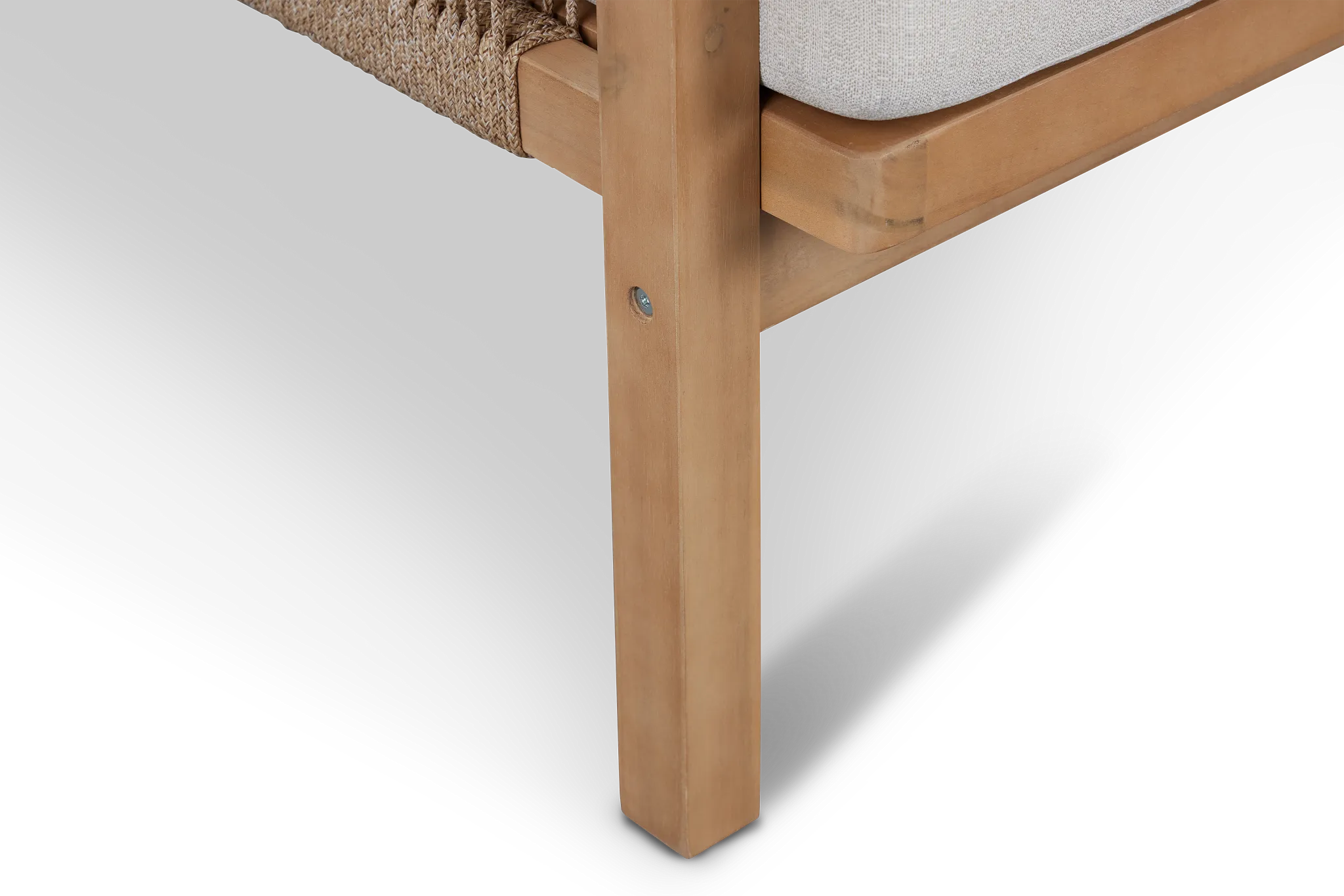 Laguna Light Tone Loveseat With Gray Cushions