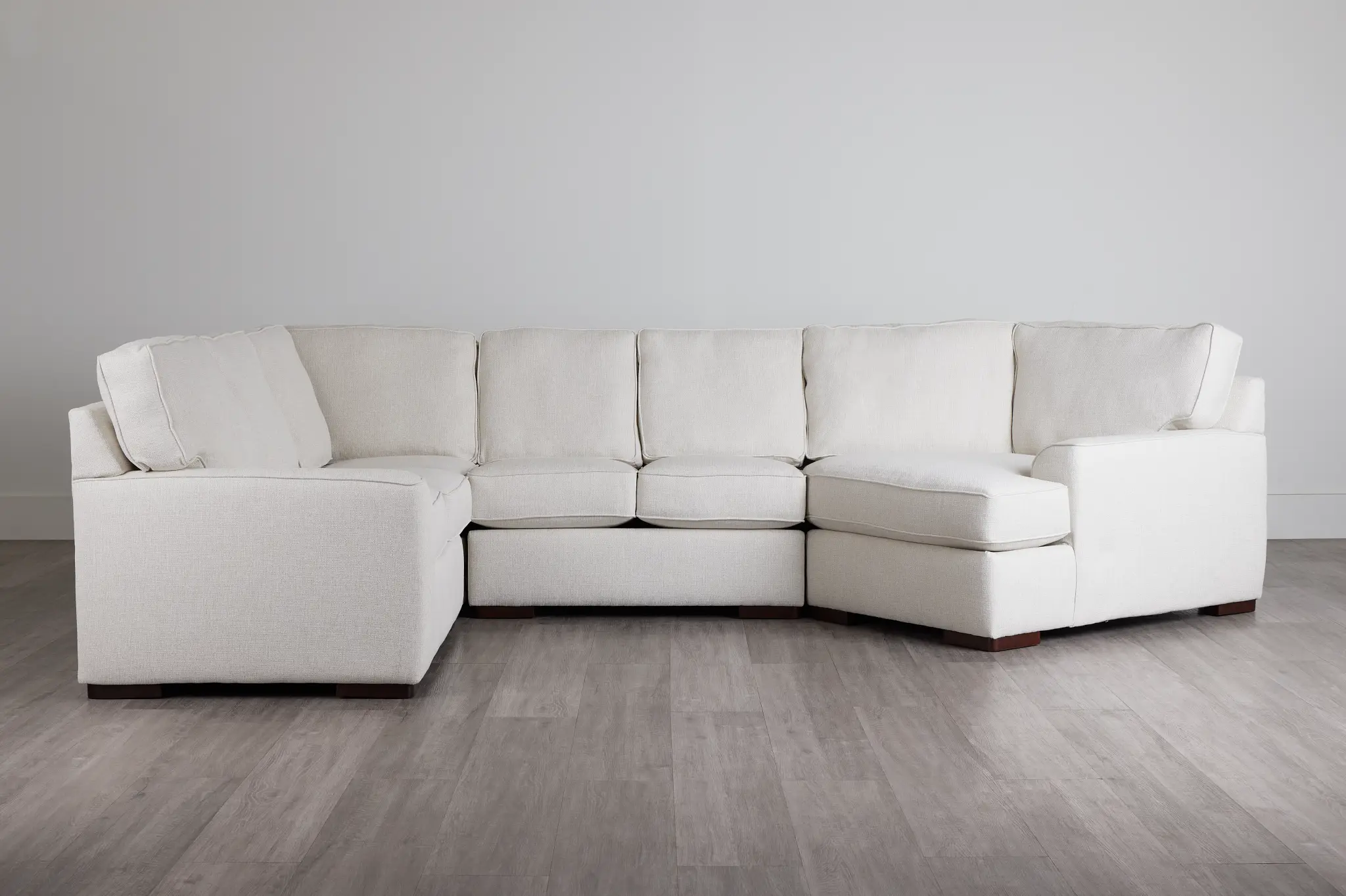Austin White Fabric Small Right Cuddler Sectional Austin White Fabric Small Right Cuddler Sectional