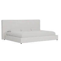 Grayton Lucy Light Beige 54" Upholstered Platform Bed