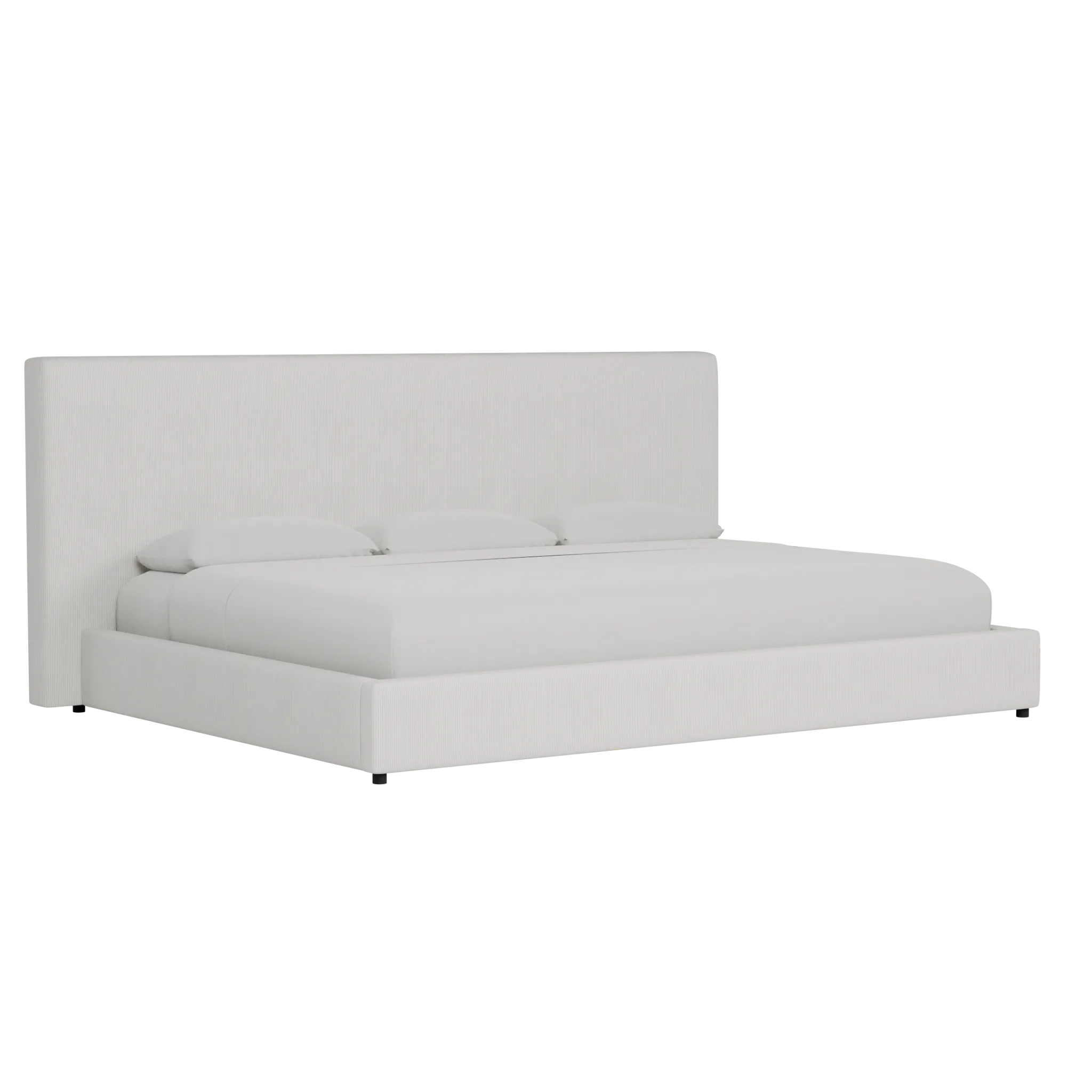 Grayton Lucy Light Beige 54" Upholstered Platform Bed