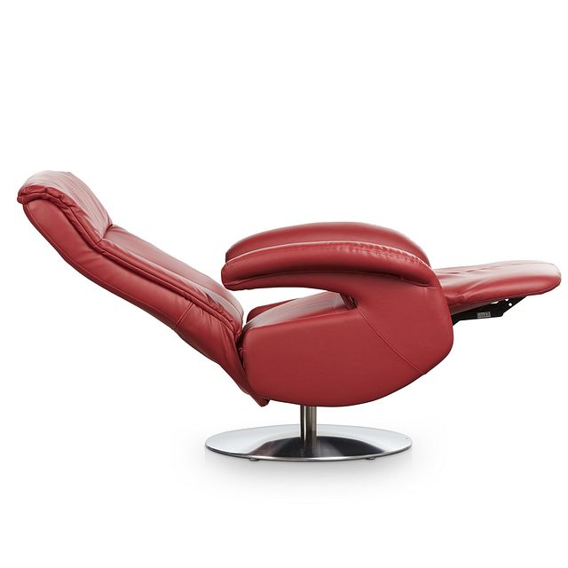 Lewis Red Micro Swivel Recliner (3)