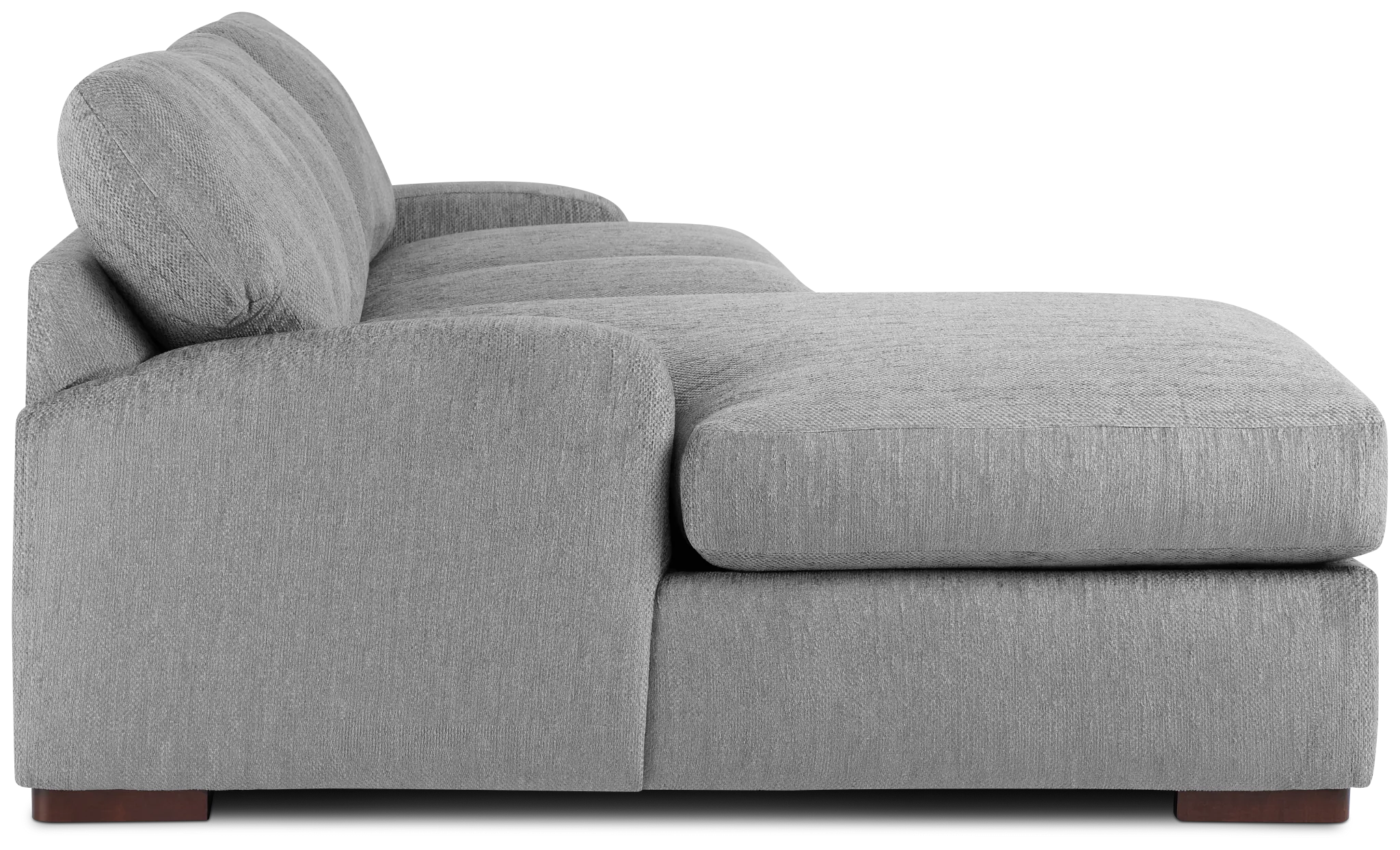 Alpha Light Gray Fabric Left Chaise Sectional