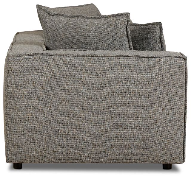 Tatum Gray Fabric 2 Piece Modular Sofa