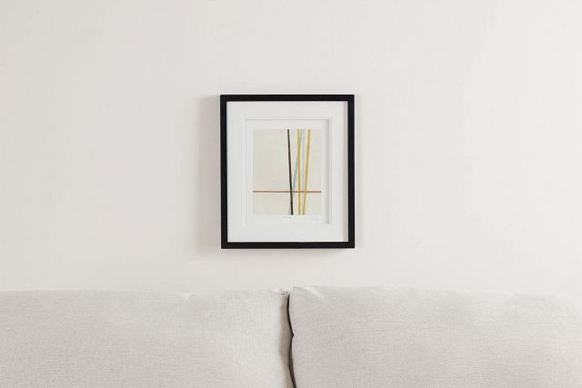 Linear Multicolored Framed Wall Art