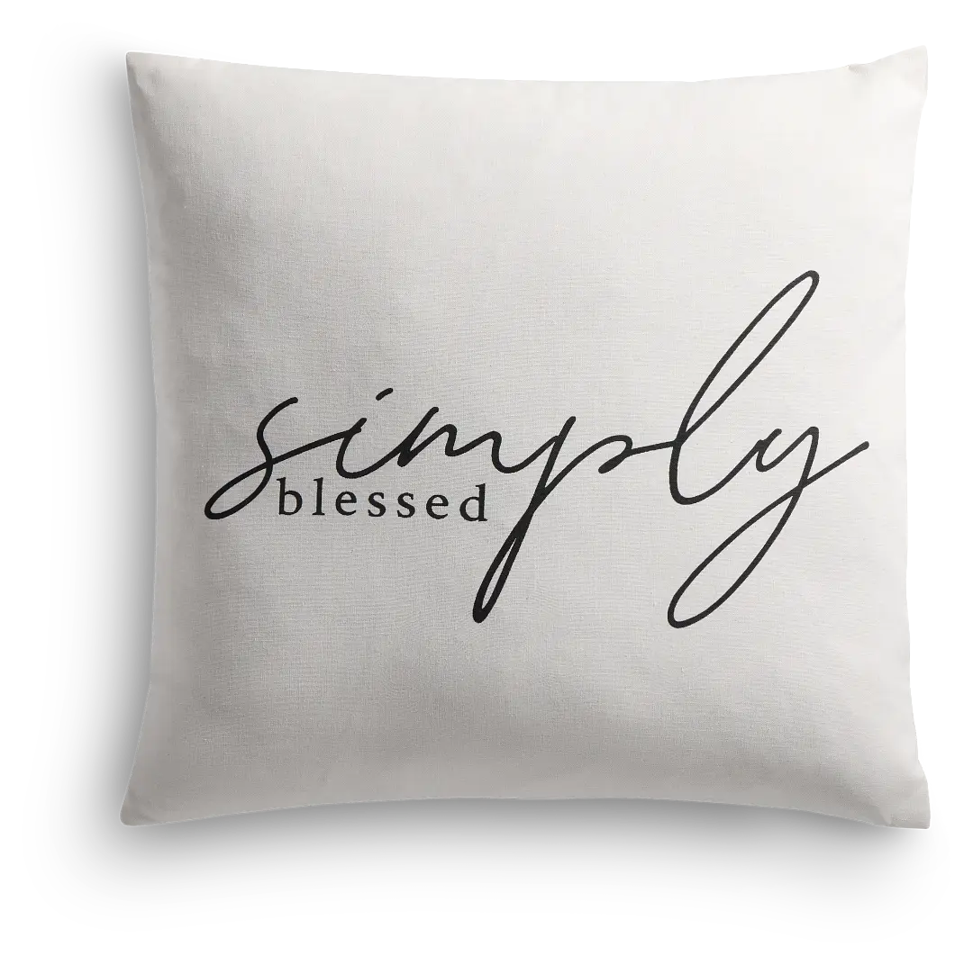 Blessed Ivory 22" Square Accent Pillow Blessed Ivory 22" Square Accent Pillow