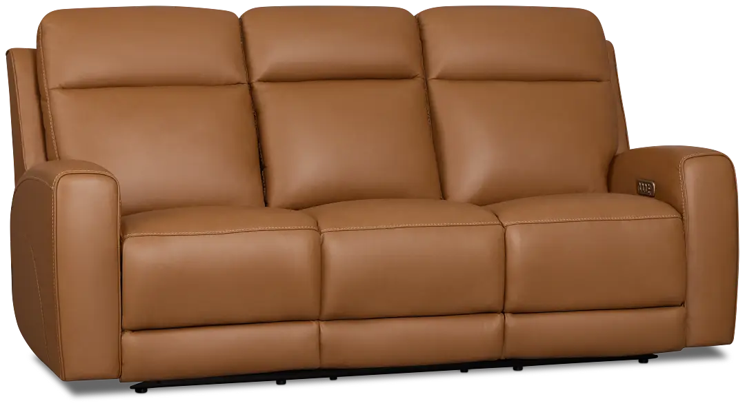 Belmont Medium Brown Lthr/vinyl Power Reclining Sofa Belmont Medium Brown Lthr/vinyl Power Reclining Sofa