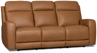 Belmont Medium Brown Lthr/vinyl Power Reclining Sofa