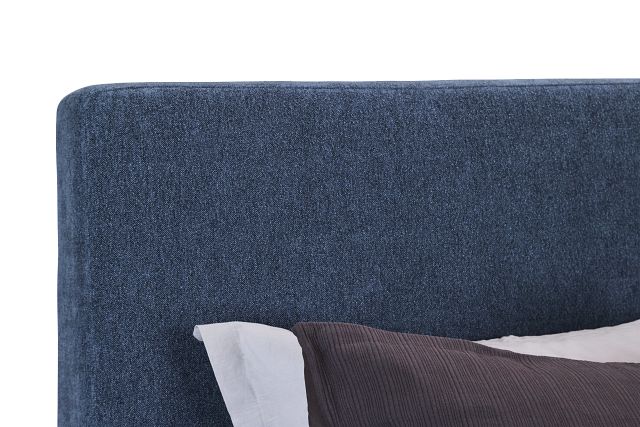 Emit Dark Blue Uph Panel Bed