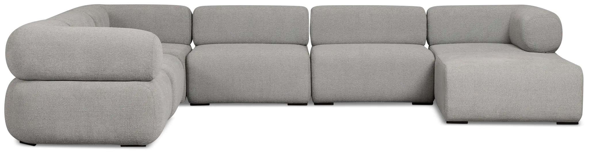 Celeste Light Gray Fabric 7-piece Chaise Sectional Celeste Light Gray Fabric 7-piece Chaise Sectional