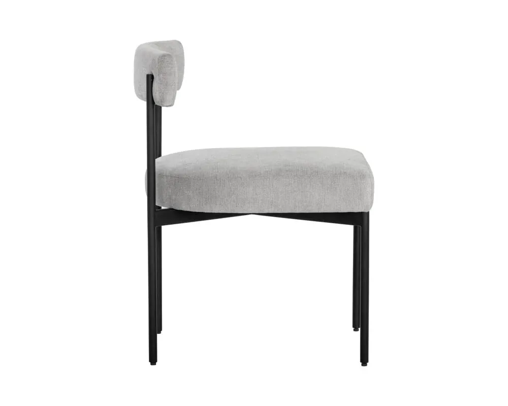 Mabel Light Gray Upholstered Side Chair