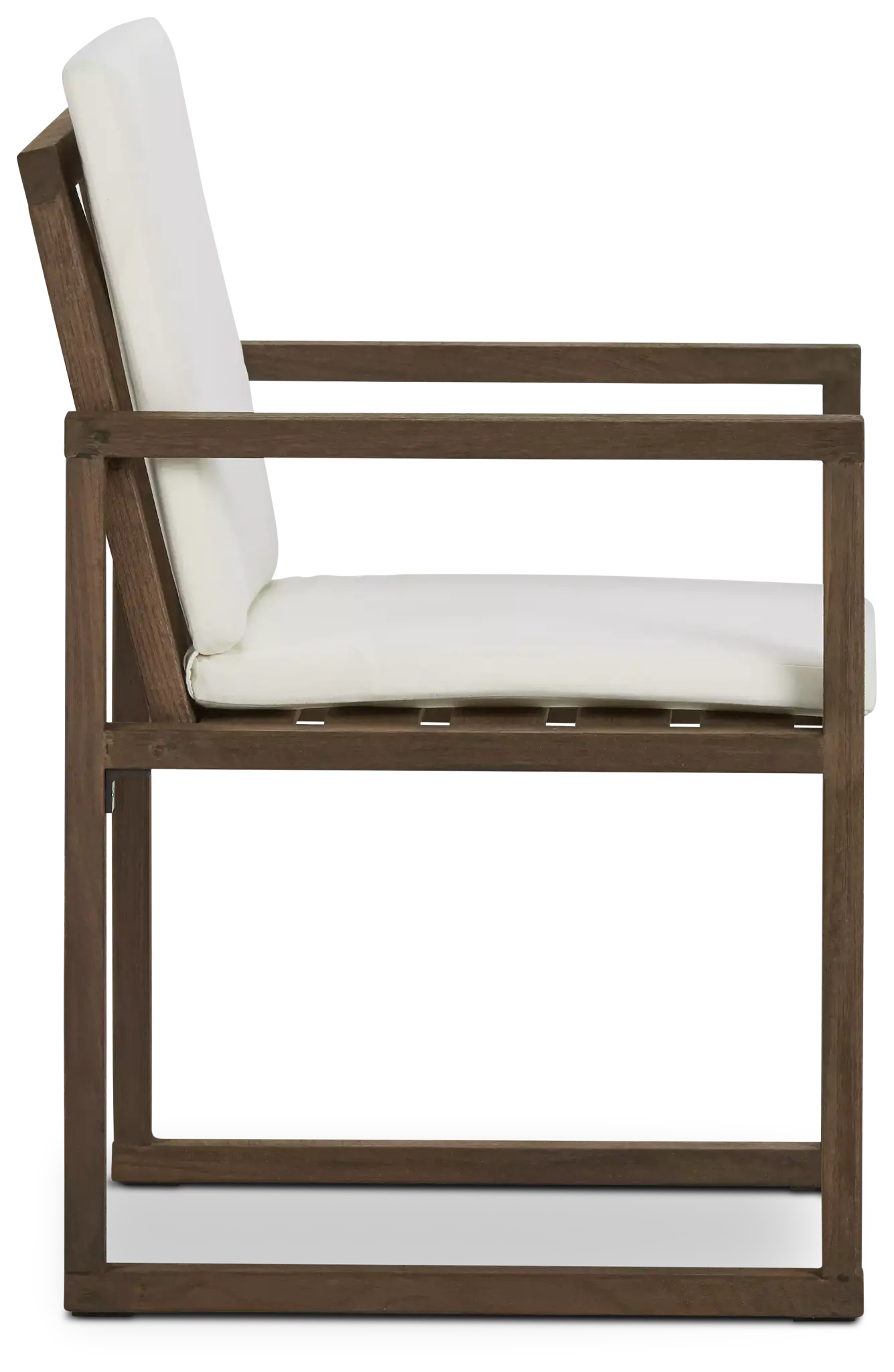 Linear Teak White Arm Chair Linear Teak White Arm Chair
