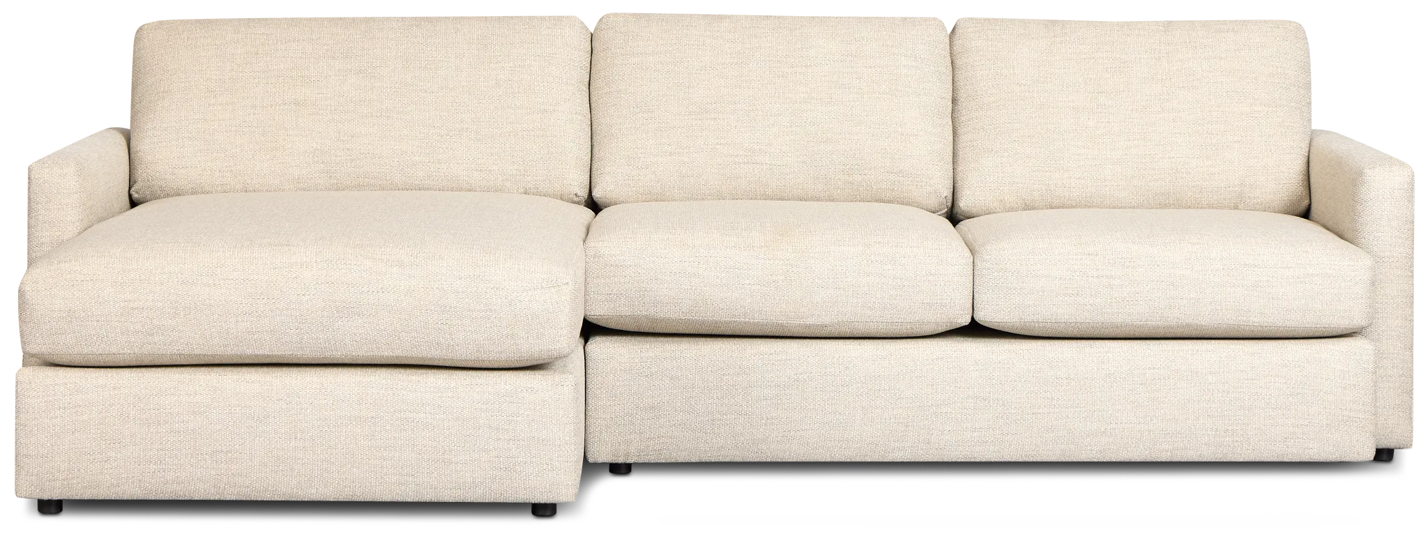 Maxwell Light Gray Fabric Left Chaise Sectional