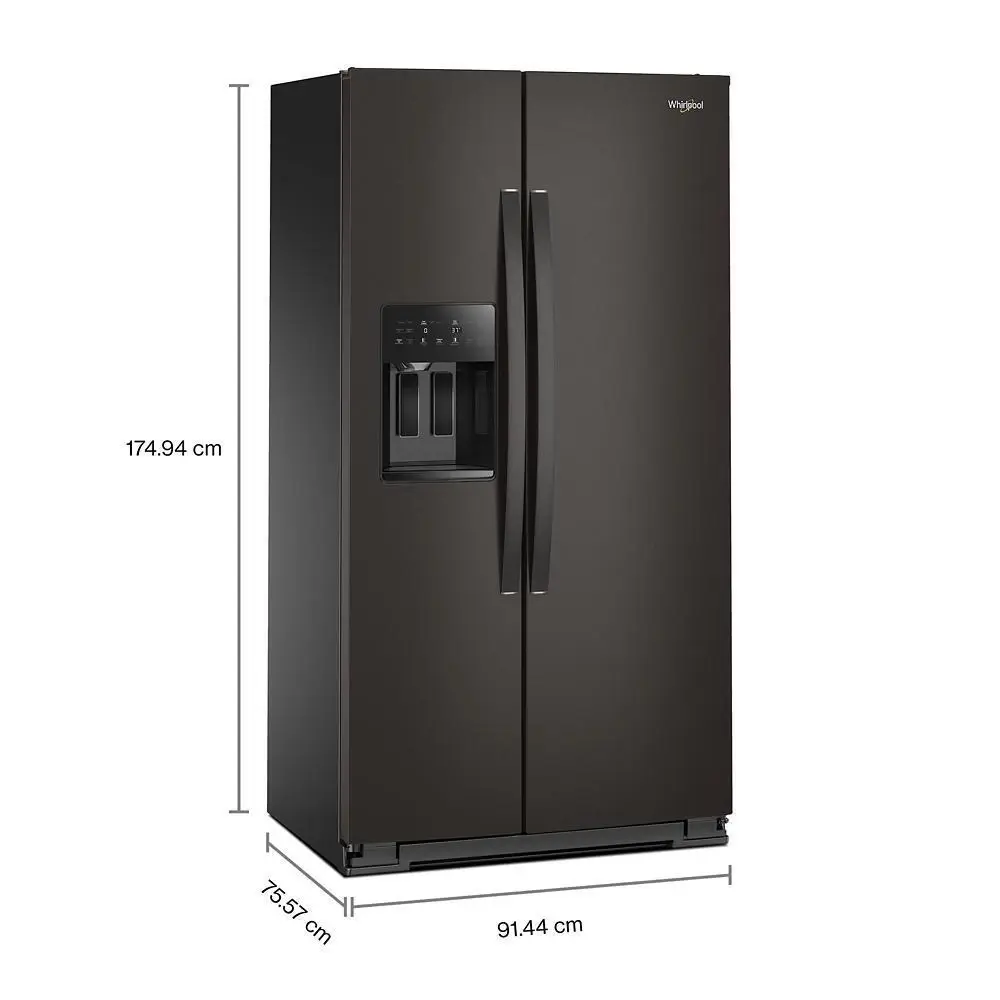 Whirlpool 5536 Series Black Stnl Steel Side By Side Refrigerator Whirlpool 5536 Series Black Stnl Steel Side By Side Refrigerator