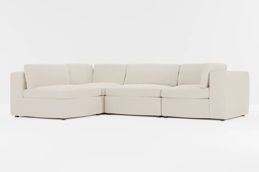 Destin Suave Beige Fabric 4-piece Modular Sectional Destin Suave Beige Fabric 4-piece Modular Sectional