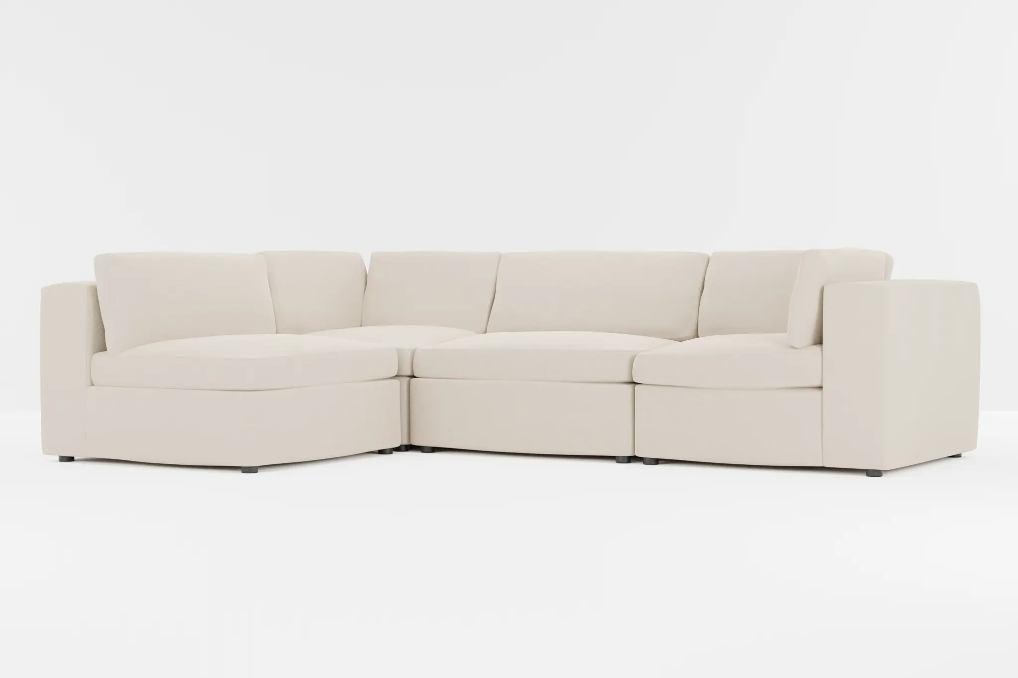 Destin Suave Beige Fabric 4-piece Modular Sectional Destin Suave Beige Fabric 4-piece Modular Sectional