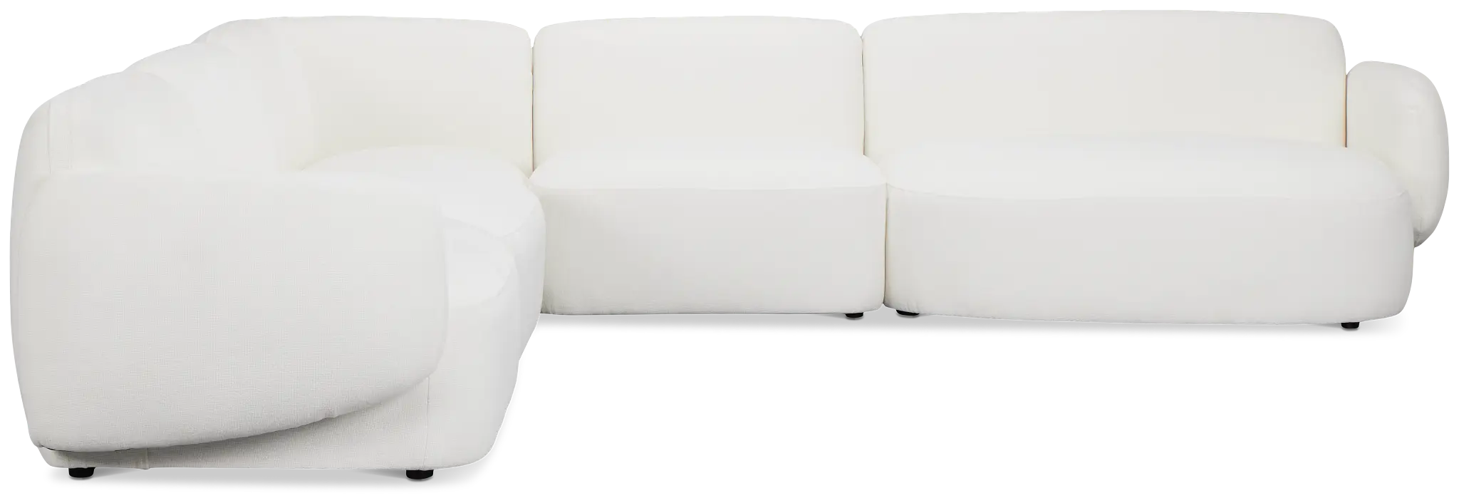 Halsey White Fabric Medium Right Facing Cuddler Sectional Halsey White Fabric Medium Right Facing Cuddler Sectional