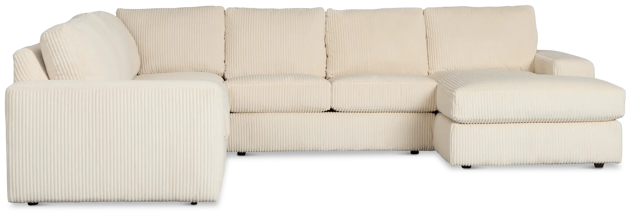 Charlie Ivory Fabric Medium Right Chaise Sectional Charlie Ivory Fabric Medium Right Chaise Sectional
