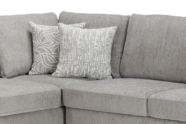 Blakely Gray Fabric Small Left Bumper Sleeper Sectional