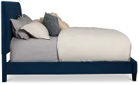 Lucy Dark Blue Uph Platform Bed