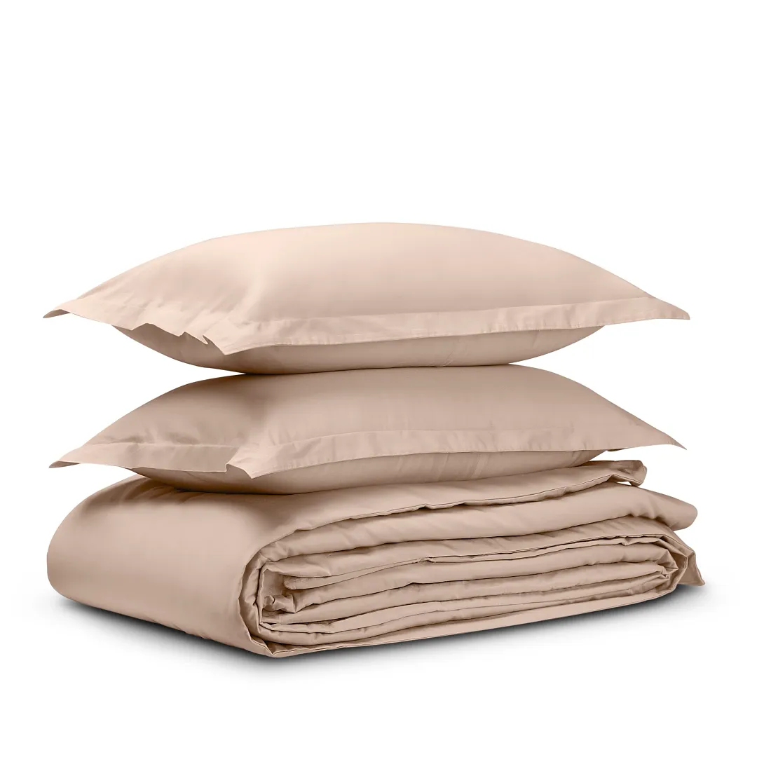 Rest & Renew Cotton Sateen Pink 300 Thread Duvet Set