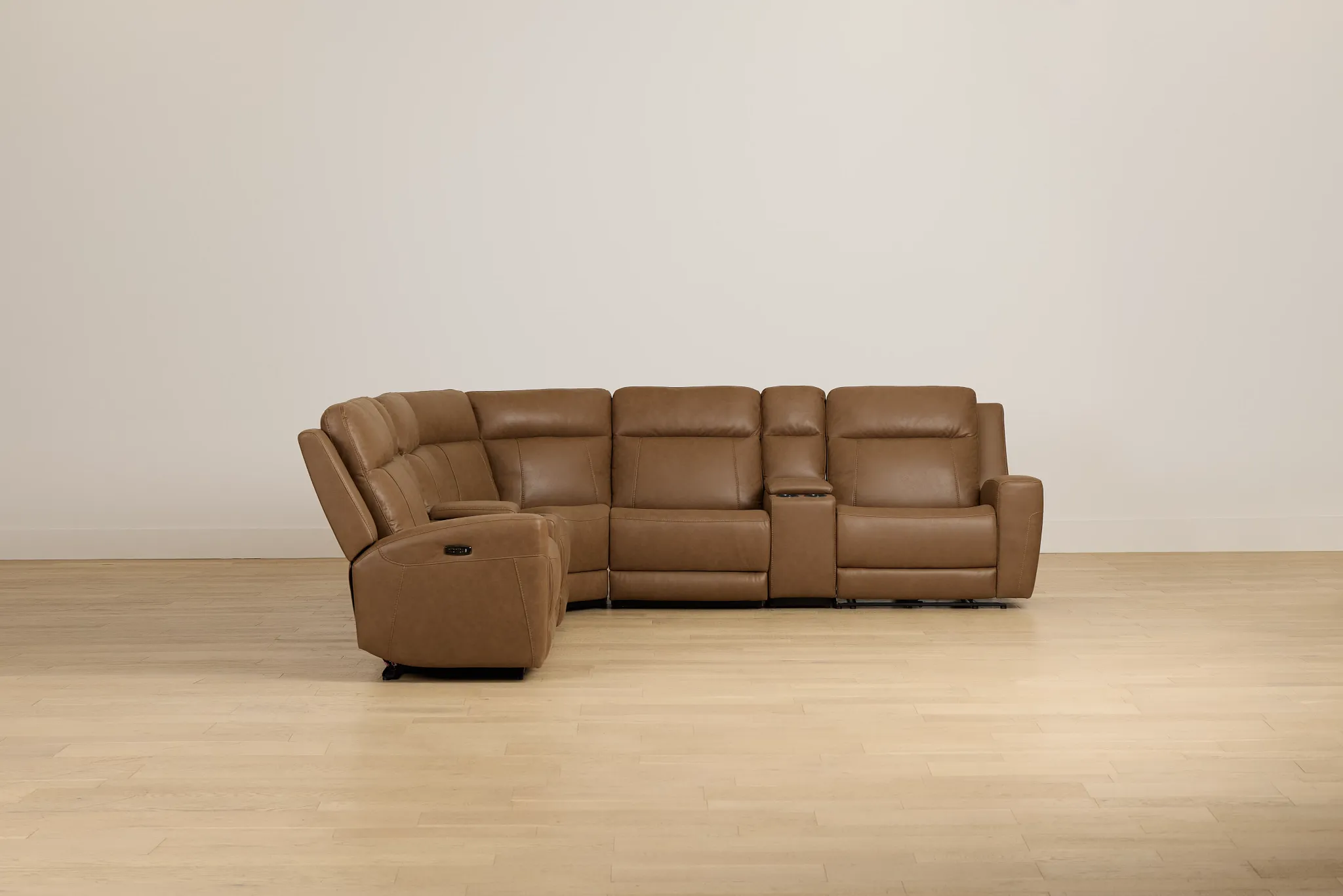 Colton Brown Micro Large Dual Power Reclining Two-arm Sectional