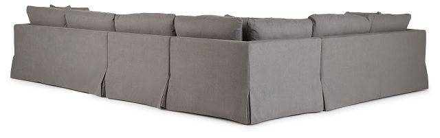 Raegan Gray Fabric Large Two-arm Sectional (6)