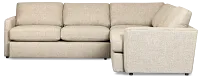 Maxwell Dark Gray Fabric Small Two-arm Sectional