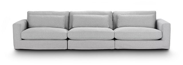 Cozumel Light Gray Fabric 3 Piece Modular Sofa (1)