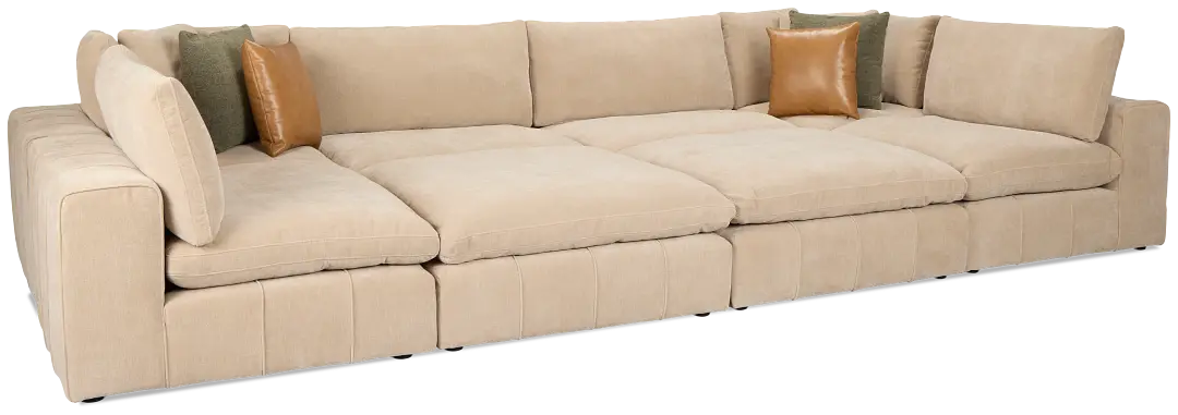 Cruz Light Beige Fabric 8-piece Pit Sectional Cruz Light Beige Fabric 8-piece Pit Sectional