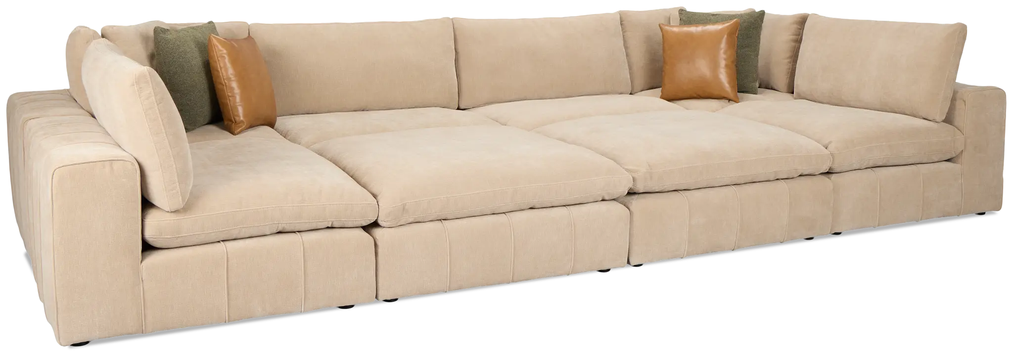 Cruz Light Beige Fabric 8-piece Pit Sectional Cruz Light Beige Fabric 8-piece Pit Sectional