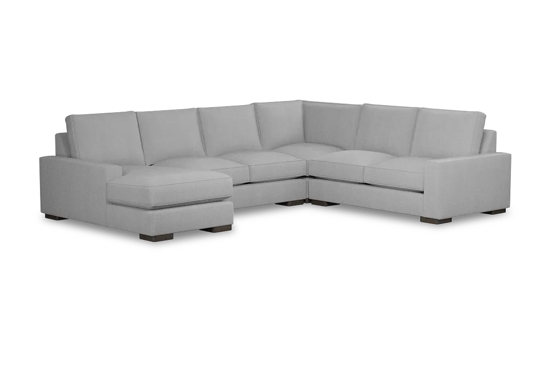 Edgewater Delray Light Gray Medium Left Chaise Sectional