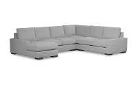 Edgewater Delray Light Gray Medium Left Chaise Sectional