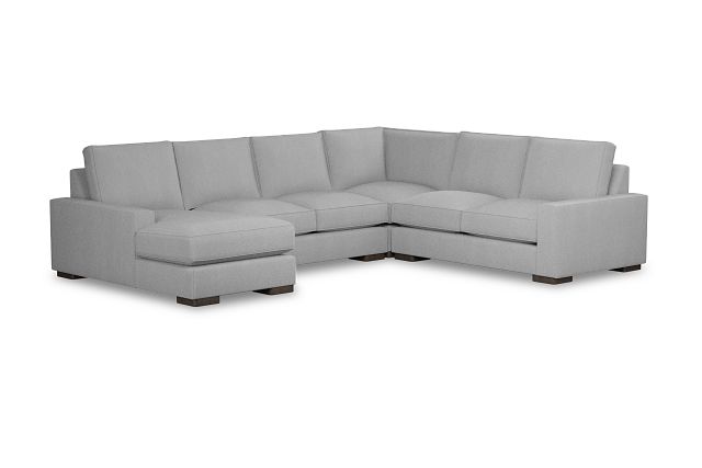 Edgewater Delray Light Gray Medium Left Chaise Sectional