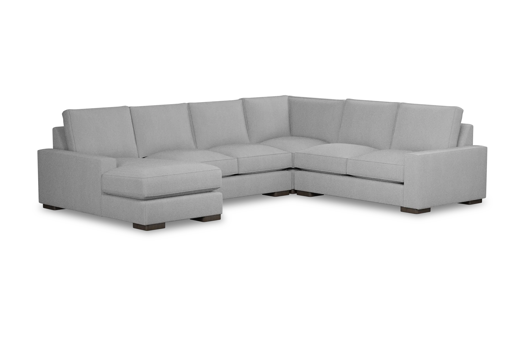 Edgewater Delray Light Gray Medium Left Chaise Sectional