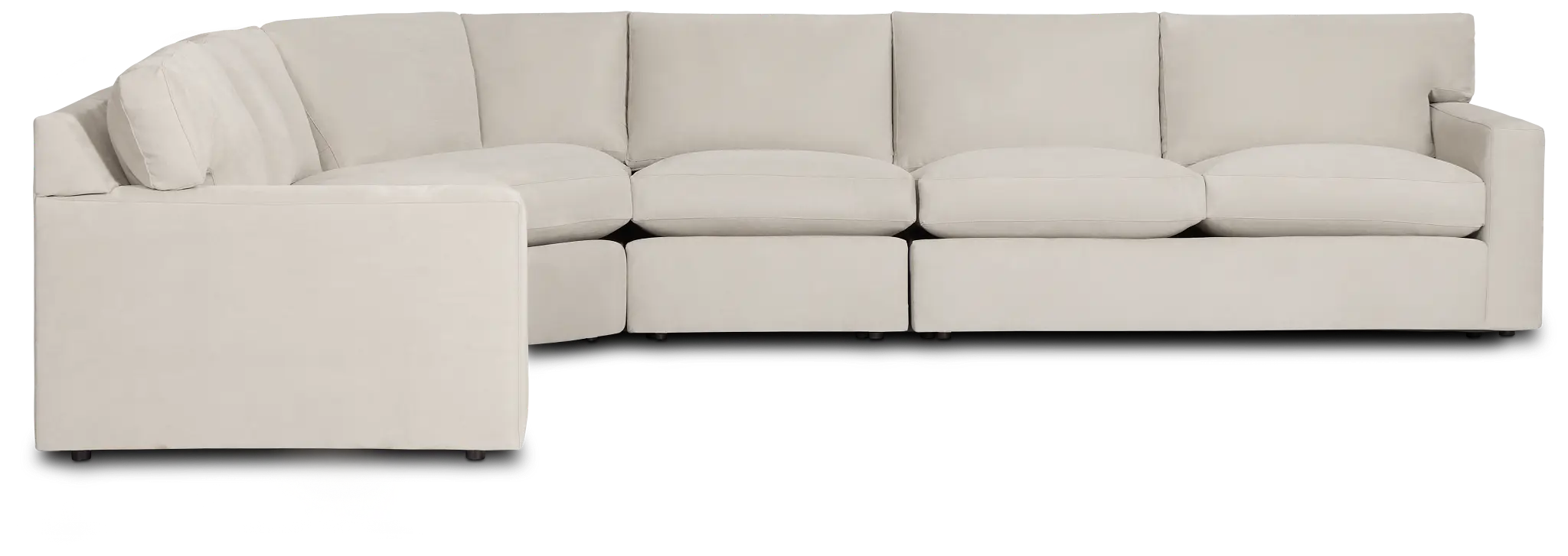 Hudson Gray Fabric Medium 2-arm Wedge Sectional Hudson Gray Fabric Medium 2-arm Wedge Sectional